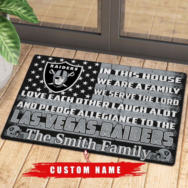 Las Vegas Raiders Personalized Doormat BG300