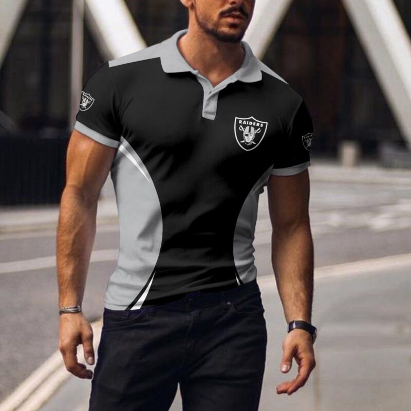Las Vegas Raiders Polo T-shirt 049 - Raidersfanworld.com