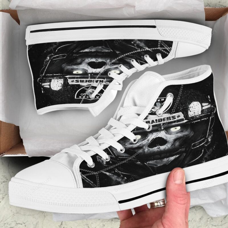 Las Vegas Raiders Skull Player High Top Shoes