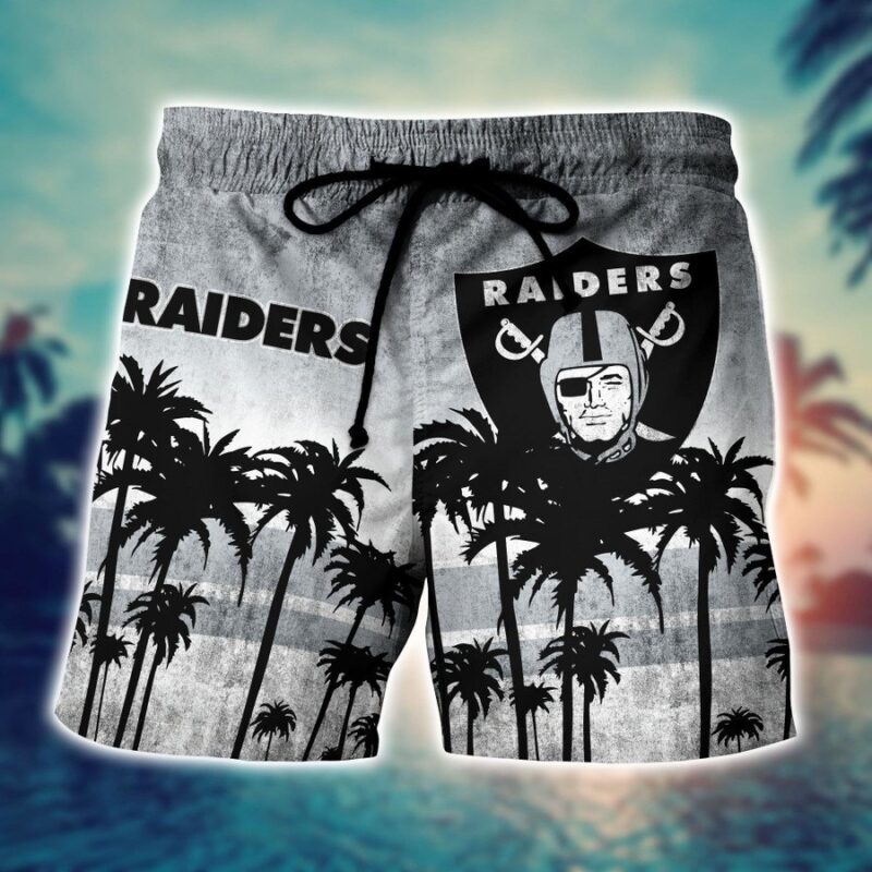 Las Vegas Raiders summer beach shorts sport for men - Raidersfanworld.com