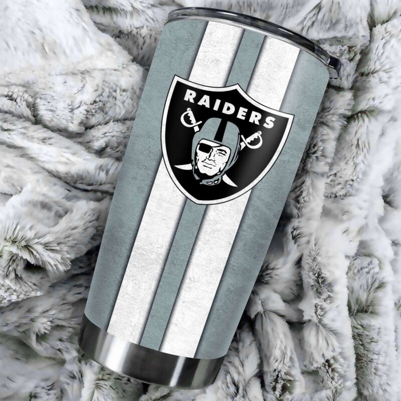 Las Vegas Raiders Vintage Straight Skinny Glitter NFL Tumbler