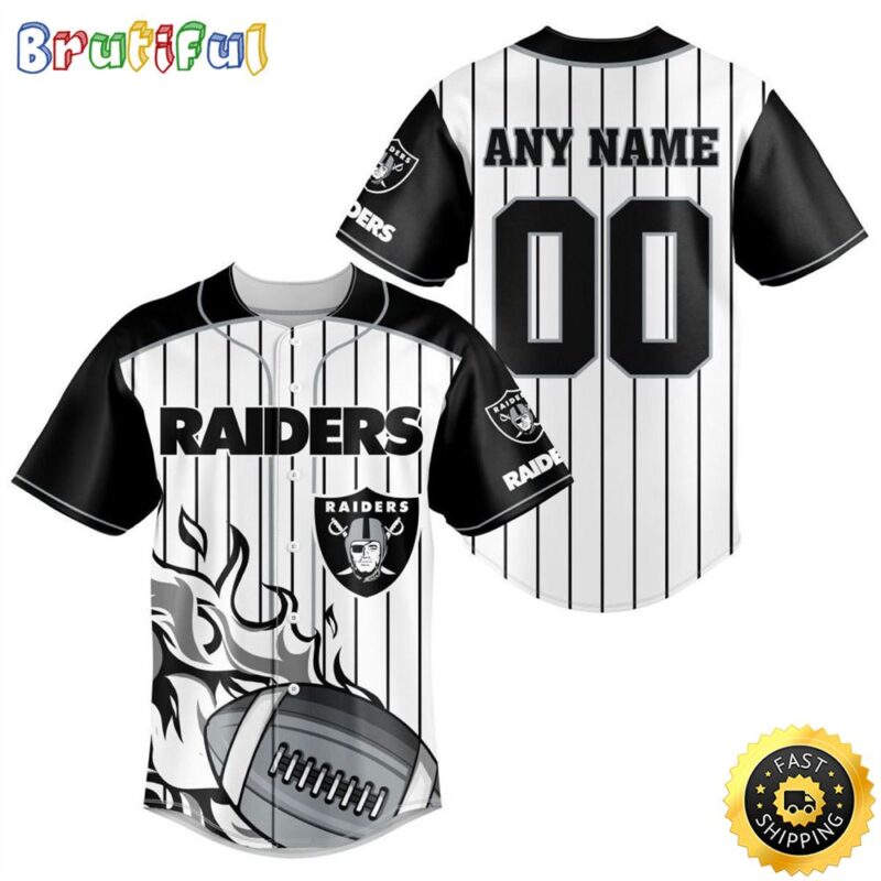 NFL Las Vegas Raiders Baseball Jersey 3D Personalized Customization Options Available - Hot Sale 2025