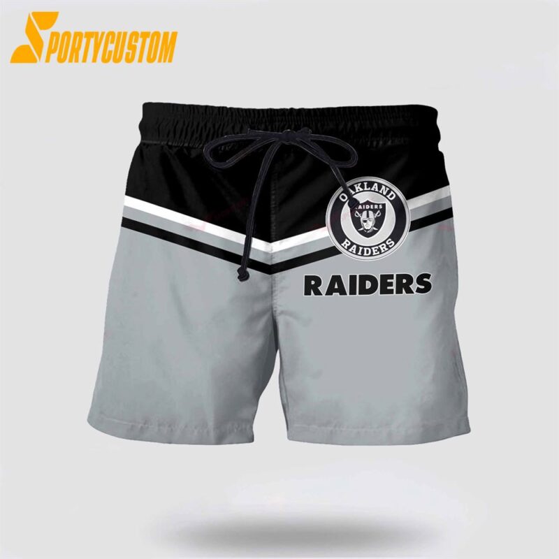 NFL Las Vegas Raiders Beach Board Shorts Aloha Spirit For Fans
