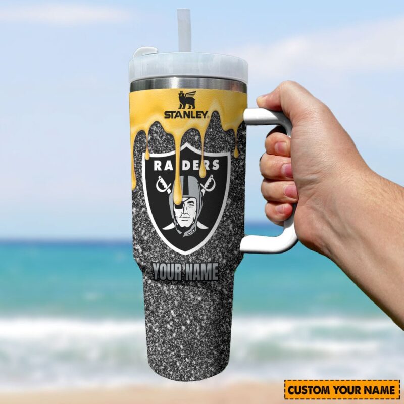 NFL Las Vegas Raiders Custom Stanley Cup 40 oz 30 oz Tumbler With Handle | StormMerch