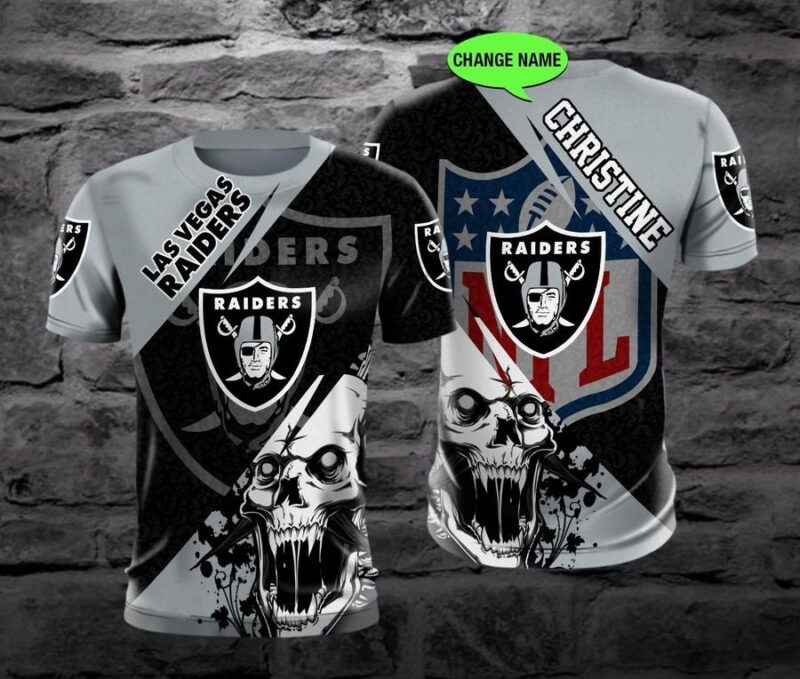 NFL Las Vegas Raiders Custom Tshirt 3D Print - Raidersfanworld.com