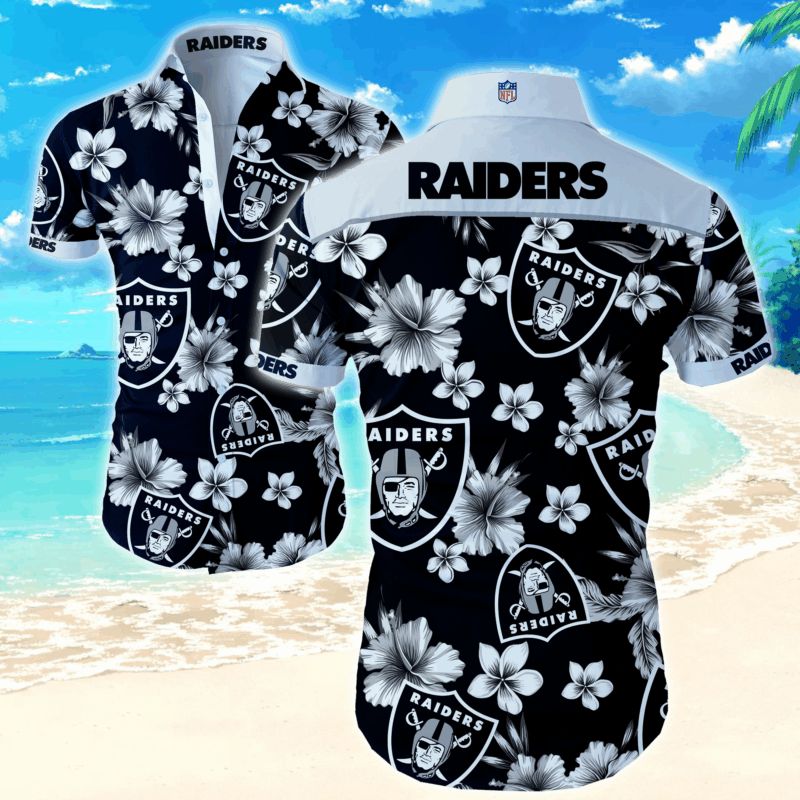 NFL Las Vegas Raiders funny Hawaiian shirts for men - Raidersfanworld.com