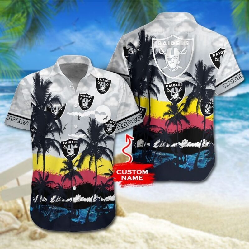 NFL Las Vegas Raiders Hawaiian Shirt And Shorts - Premium Hawaiian Shirts - Raidersfanworld.com