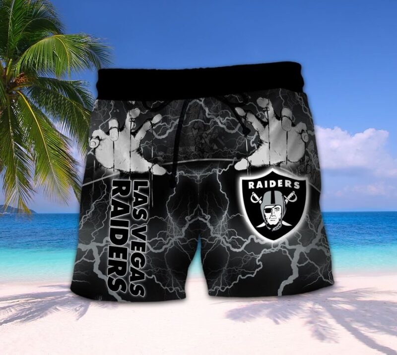 NFL Raiders summer style beach shorts sport for men - Raidersfanworld.com