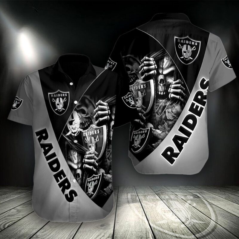 Oakland Raiders Men Hawaiian Shirt New Style - Raidersfanworld.com