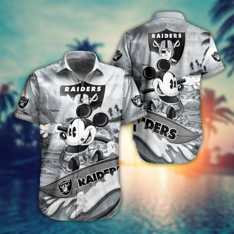 Oakland Raiders Mickey NFL Hawaiian Men Women - Raidersfanworld.com