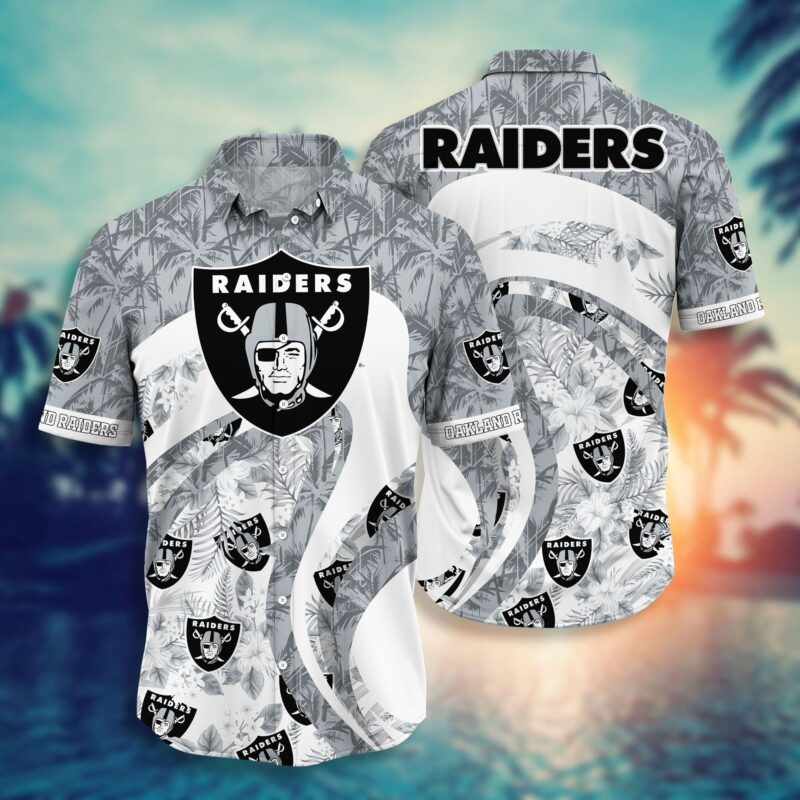 Oakland Raiders NFL Hawaiian Shirt and Short - Raidersfanworld.com