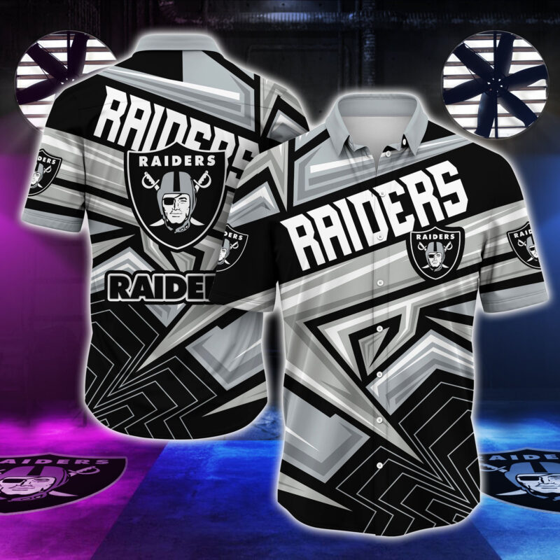 Oakland Raiders NFL Summer Hawaiian Shirt Men - Raidersfanworld.com