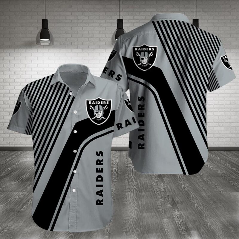 Oakland Raiders Tropical Flower Hawaiian Shirt - Raidersfanworld.com