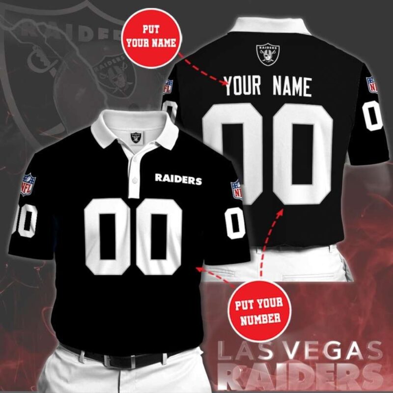 Personalized Las Vegas Raiders Polo Shirts Men - Raidersfanworld.com