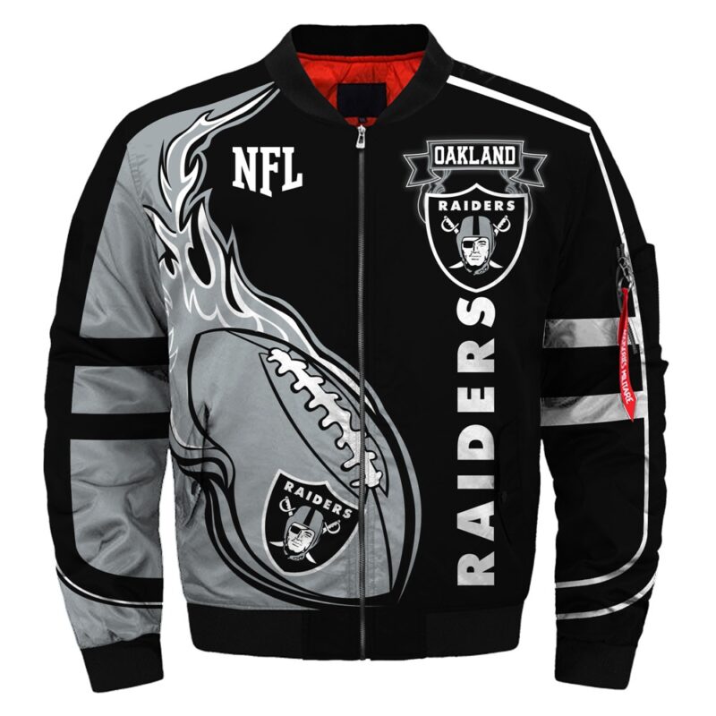 Raiders bomber jacket winter coat gift for fans - Raidersfanworld.com