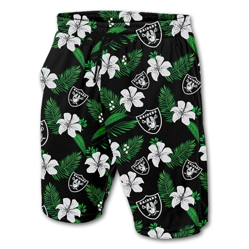 Raiders Hawaiian shorts gift for summer - Raidersfanworld.com