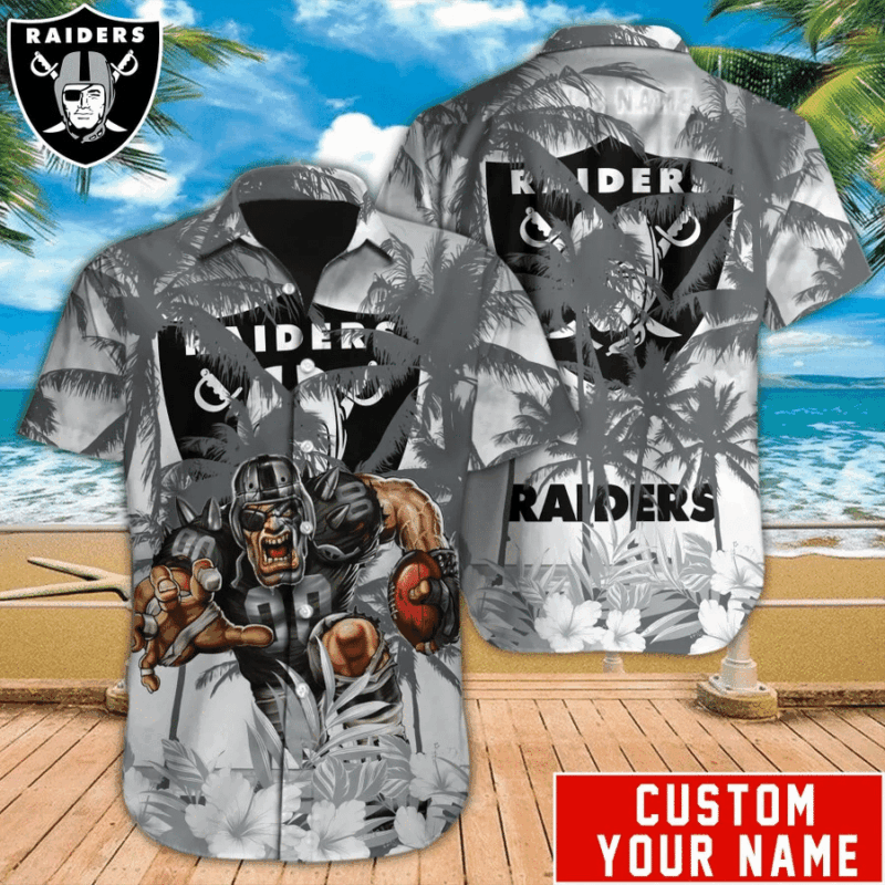 Raiders NFL Hawaiian Shirt Men Trending - Raidersfanworld.com