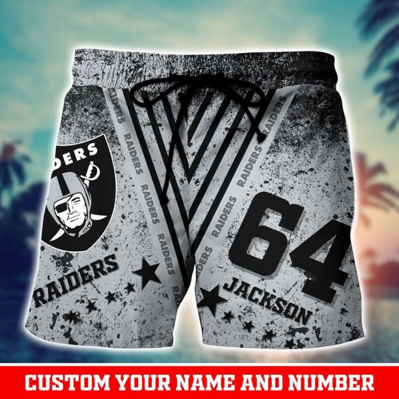 Raiders summer beach shorts men sport for men - Raidersfanworld.com