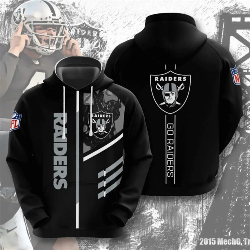 Raiders zip hoodies 3 lines graphic gift for fans - Raidersfanworld.com