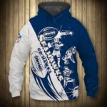 Seattle Seahawks Grey Navy Pullover Hoodie V2