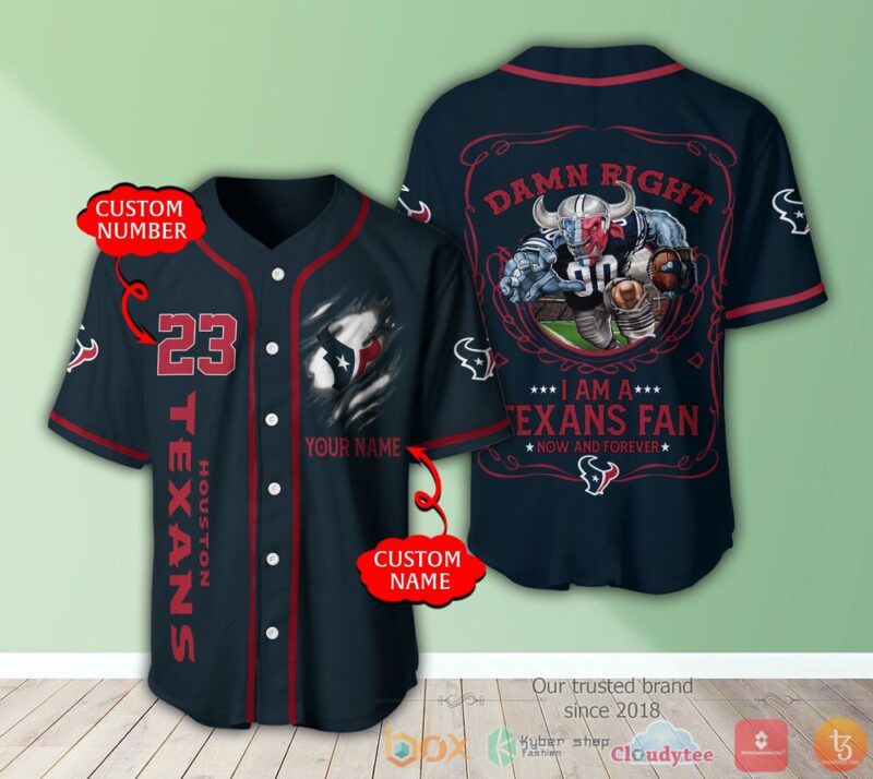 Houston Texans Nfl 3D Personalized Baseball Jersey Shirt - Hot Sale 2025