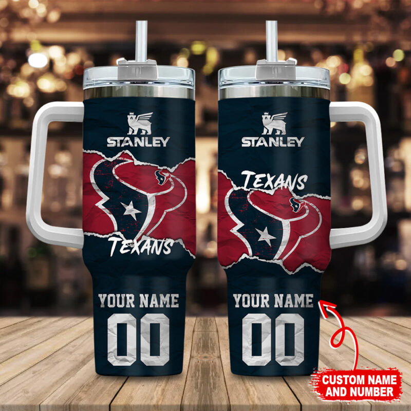 Houston Texans NFL Custom Stanley Cup 40 oz 30 oz Tumbler With Handle | StormMerch
