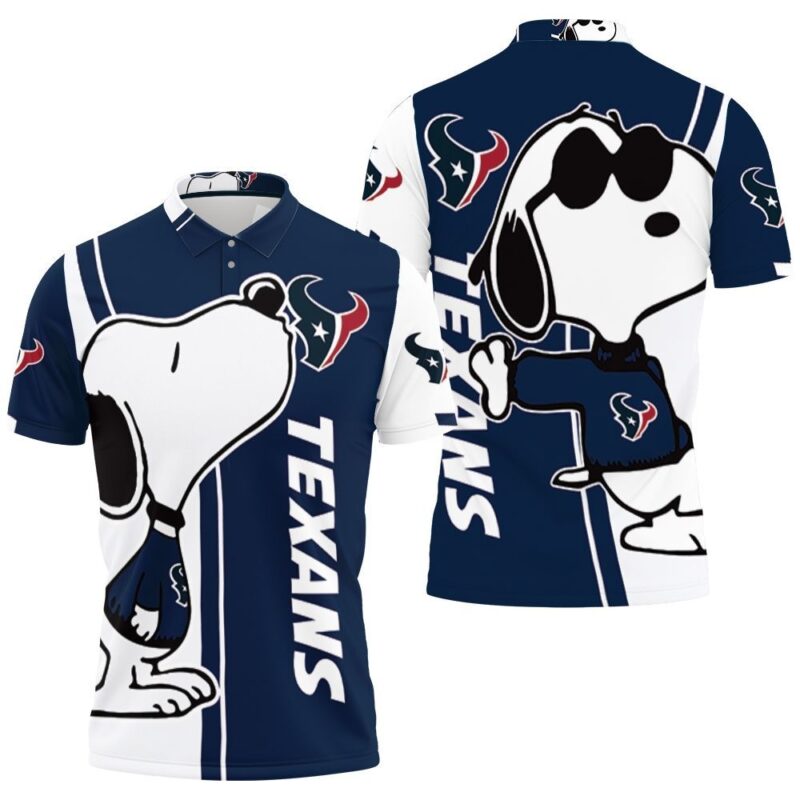 Houston Texans Snoopy Lover 3D Printed Polo Shirt - Bluefink