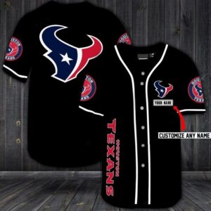 Nfl Houston Texans Custom Name Baseball Jersey Shirt - Hot Sale 2025