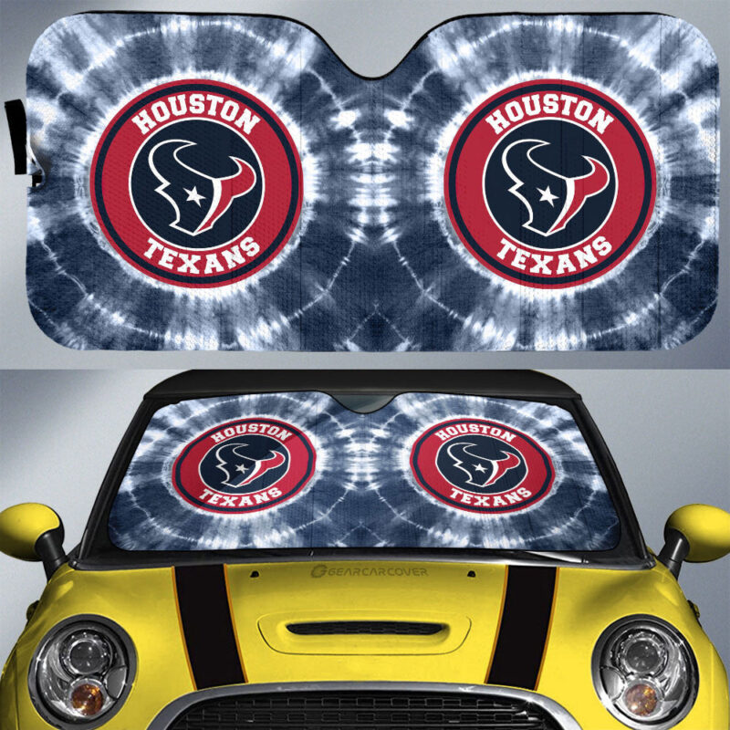 Houston Texans Car Sunshade Custom Tie Dye Car Accessories
