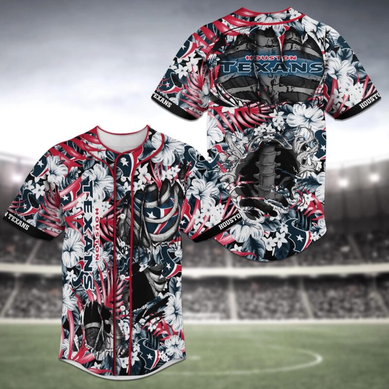 Houston Texans NFL Baseball Jersey Shirt - Classic Design for Game Day - Bluefink