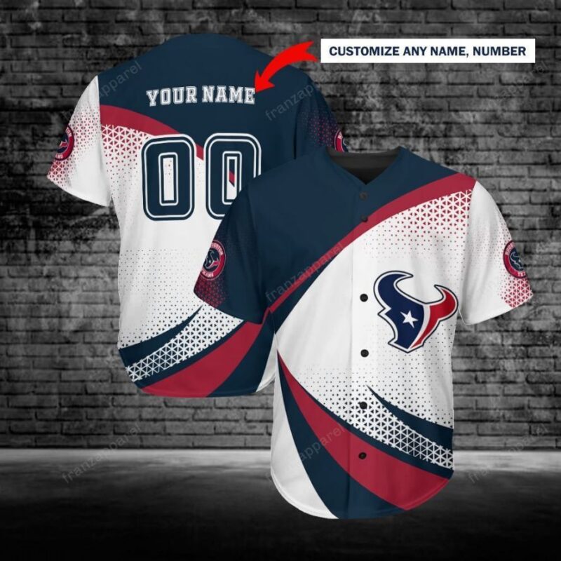 Houston Texans Personalized Baseball Jersey 233 - Bluefink