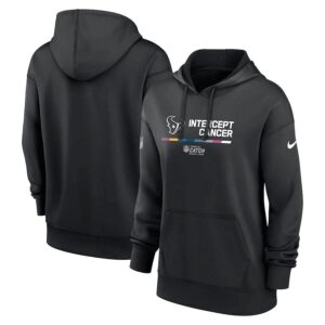 Houston Texans Women's 2022 NFL Crucial Catch Therma Performance Pullover Hoodie - Black - Bluefink