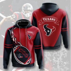 Houston Texans Hoodie Flame Balls Graphic Gift for Fans - Bluefink