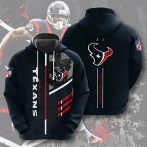 Houston Texans Hoodie 3D Zip Hoodie 3 Lines Graphic Gift for Fans - Bluefink