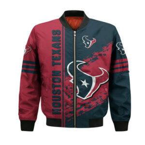 Houston Texans Bomber Jacket Quarter Style - NFL - Bluefink