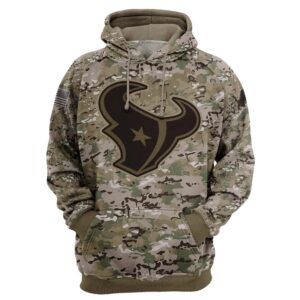 Houston Texans Hoodie Army Graphic Zip Hoodie Pullover Gift for Fans - Bluefink