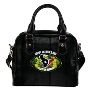 Retro Scene Lovely Shining Patrick's Day Houston Texans Shoulder Handbags