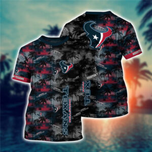 Men's Houston Texans T-shirt Palm Trees Graphic