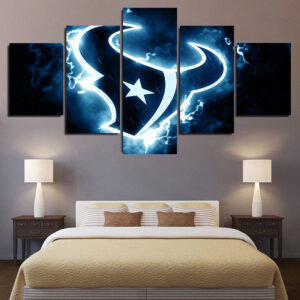 houston texans Thunder 5 Piece Canvas Art Wall Decor - Canvas Prints Artwork