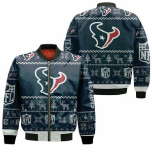 Houston Texans Ugly Sweatshirt Christmas 3D Bomber Jacket Model 2536 - Bluefink