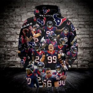 Houston Texans Unique Team Pullover And Zippered Hoodies Custom 3D Houston Texansgraphic Printed 3D Hoodie All Over Print Hoodie For Men For Women...