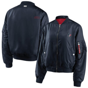 Houston Texans WEAR by Erin Andrews Women's Bomber Full-Zip Jacket - Navy - Bluefink