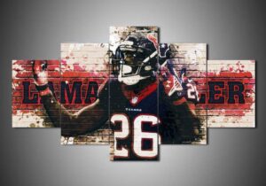 Houston Texans – Lamar Miller – Sport 5 Panel Canvas Art Wall Decor