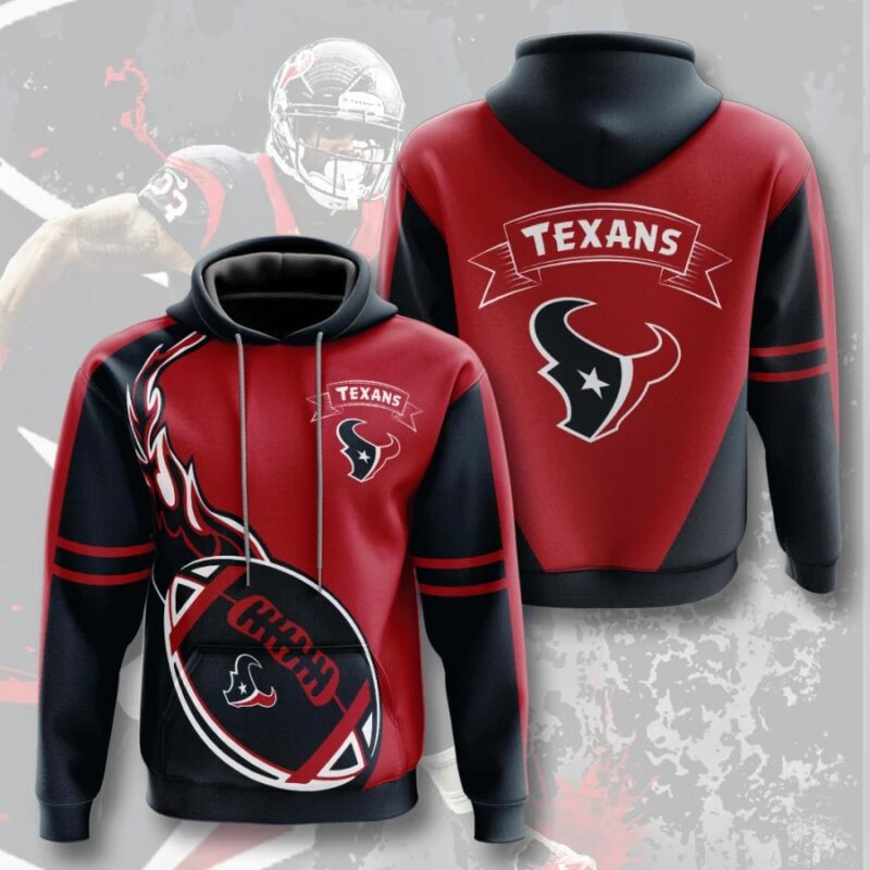 Houston Texans Hoodie Flame Balls Graphic Gift for Fans - Bluefink
