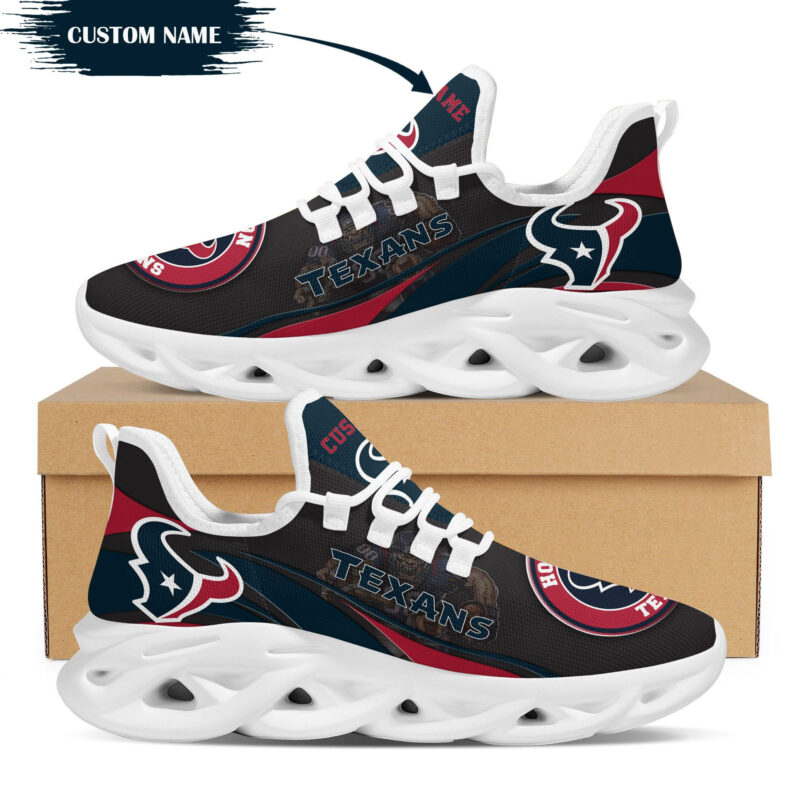 Houston Texans Mascot Custom Name Personalized Max Soul Sneakers Running Sports Shoes For Men