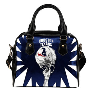 Saw Tooth Border Wonderful Hand Up Houston Texans Shoulder Handbag