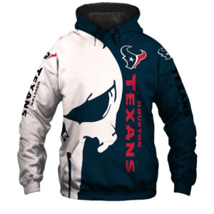 Houston Texans Hoodies Skull Printed Gifts for Fans - Bluefink
