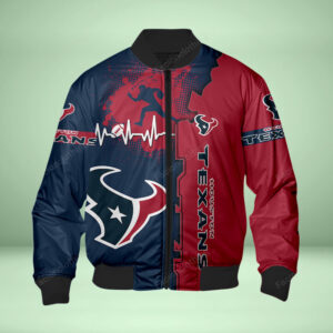 Sportswearmerch Houston Texans Personalized Fashion Bomber Jacket - Sportswearmerch
