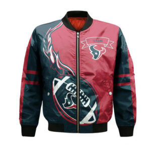 Houston Texans Bomber Jacket Flame Ball - NFL - Bluefink