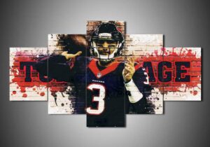 Houston Texans – Tom Savage – Sport 5 Panel Canvas Art Wall Decor